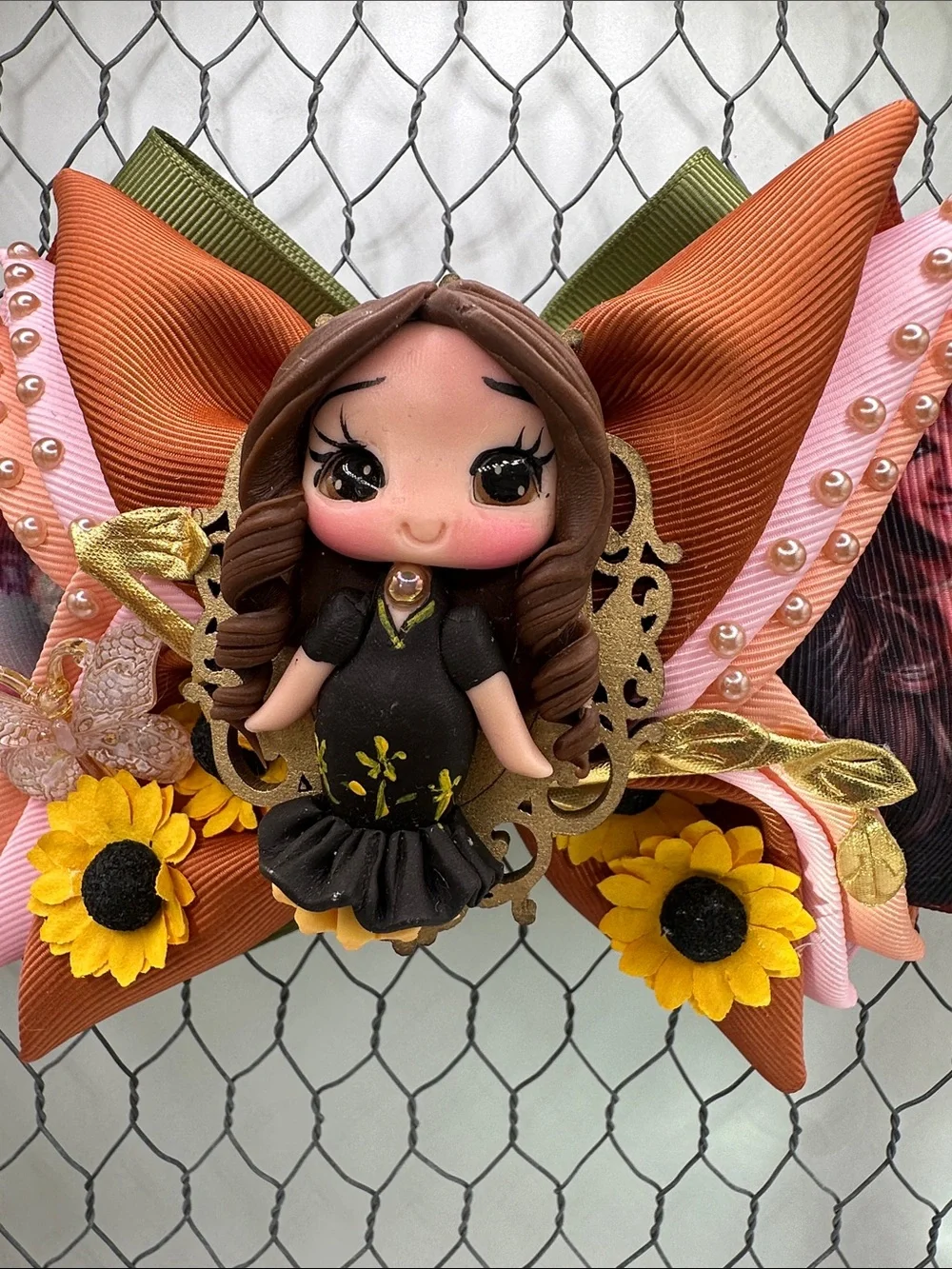 Jenni Rivera inspired handmade hair bow.